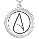 Slim Atheist Symbol Necklace