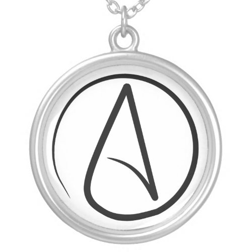Slim Atheist Symbol Necklace