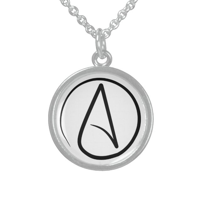 Slim Atheist Symbol Necklace (Front)