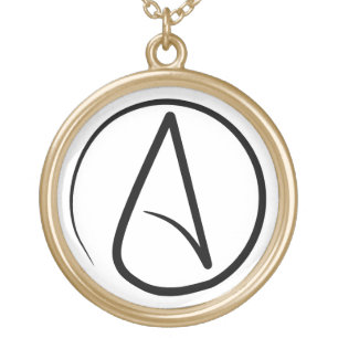 Slim Atheist Symbol Necklace