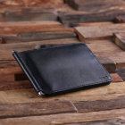 Slim Black Classic Monogram Bifold Leather Wallet