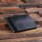 Slim Black Classic Monogram Bifold Leather Wallet