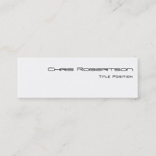 Slim Black White Charming Mini Business Card