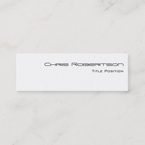 Slim Black White Charming Mini Business Card