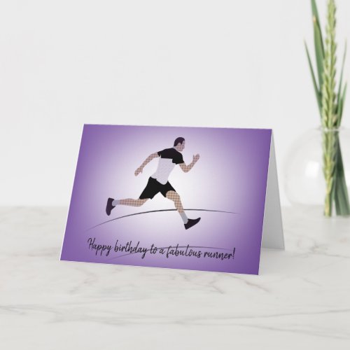 Slim Boy Runner Birthday Card