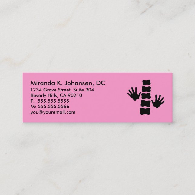 Slim Chiropractic Business Cards (Front)