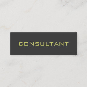 Slim Cute Plain Gray Consultant Mini Business Card