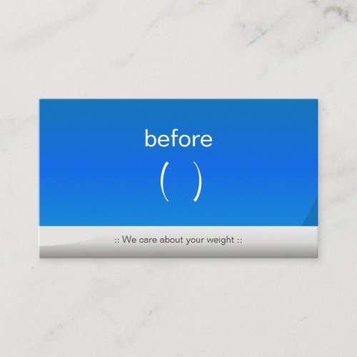 Slim Fitness Body Weight Loss Coach Trainer Business Card