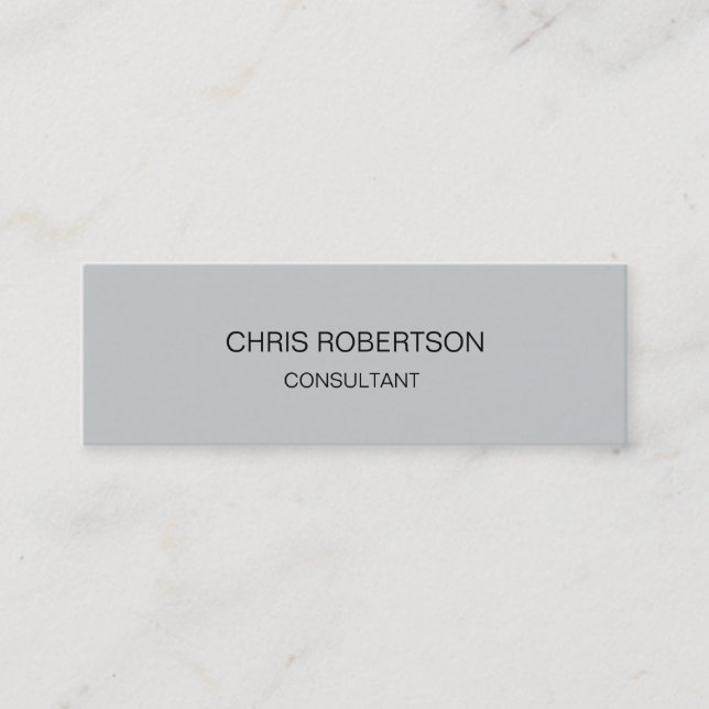 Slim Folio Light Grey Two Sided Business Card (Front)