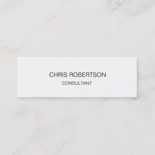 Slim Folio Light White Two Sided Business Card