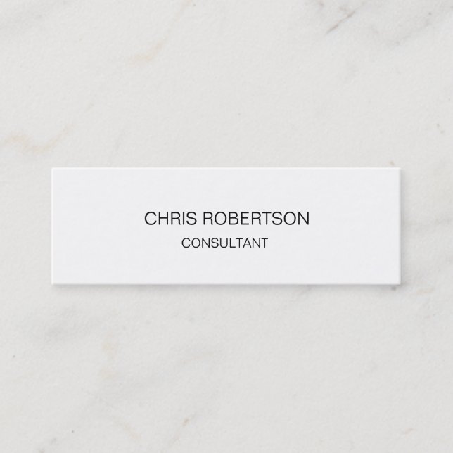 Slim Folio Light White Two Sided Business Card (Front)
