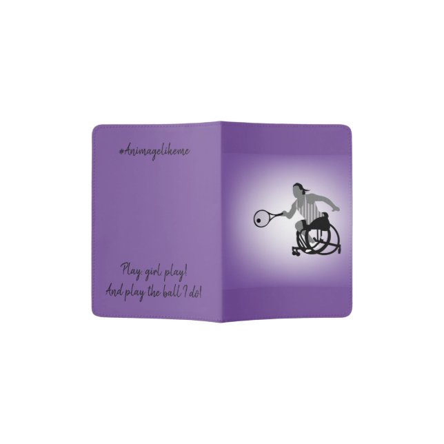 Slim Girl Para Tennis Passport Holder (Opened)