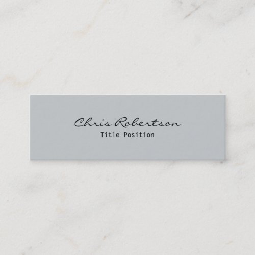 Slim Grey Modern Trendy Stylish Business Card
