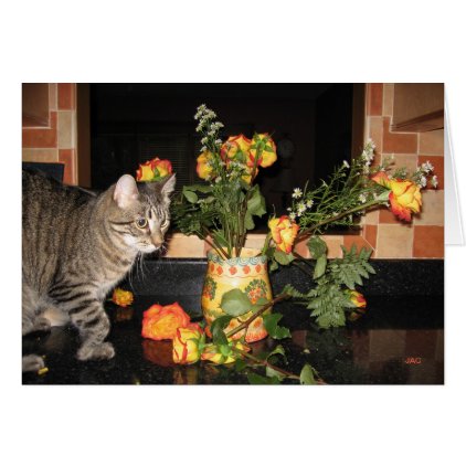 Slim Kitty &amp; the Roses Card