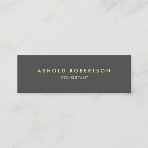 Slim Modern Plain Gray Trendy Business Card