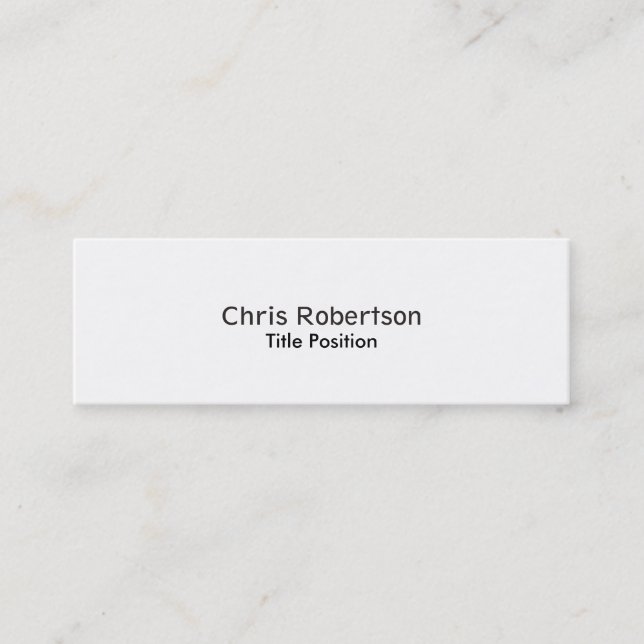Slim Modern Trendy Stylish Business Card (Front)