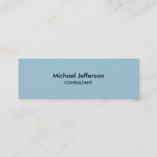 Slim Plain Blue Professional Business Card