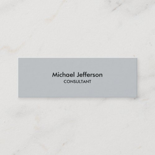 Slim Plain Grey Professional Business Card