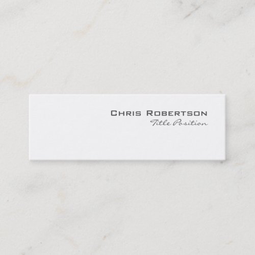 Slim Script Black White Charming Business Card