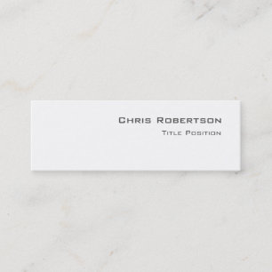 Slim Script Black White Charming Business Card