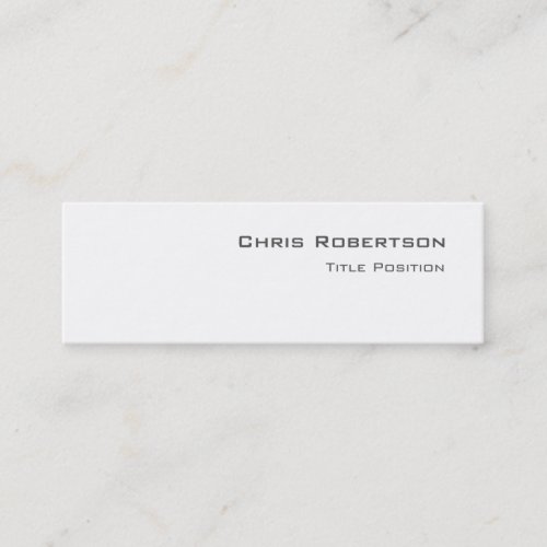 Slim Script Black White Charming Business Card