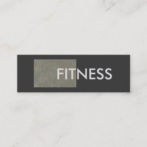 Slim Stone Gray Fitness Trainer Mini Business Card