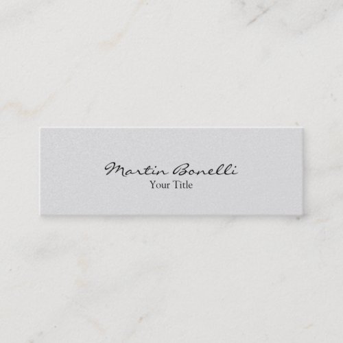 Slim Stylish Grey Trendy Business Card