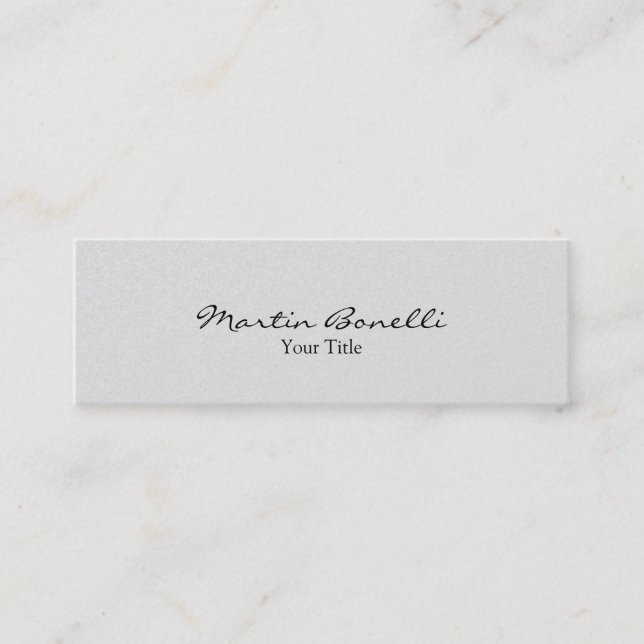 Slim Stylish Grey Trendy Business Card (Front)