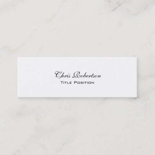 Slim Trendy Black White Charming Business Card