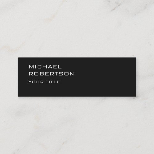 Slim Trendy Dark Grey Modern Business Card