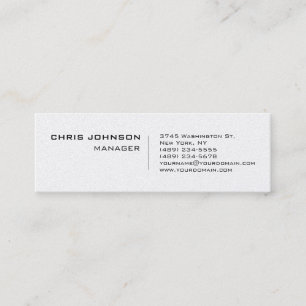 Slim Trendy Unique Manager Business Card
