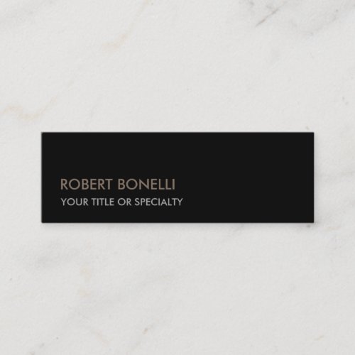 Slim Unique Modern Black Stylish Mini Business Card