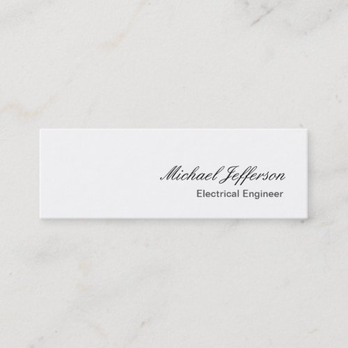 Slim White Electrical Engineer Business Card