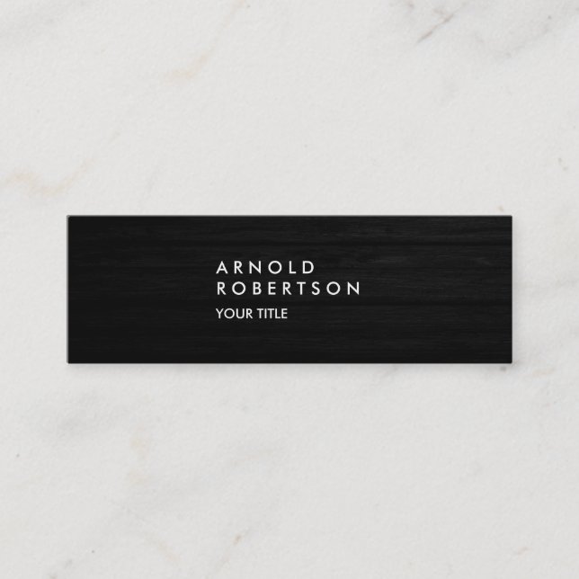 Slim Wood Effect Trendy Professional Business Card (Front)