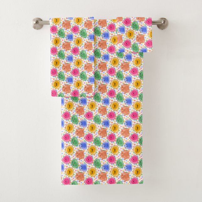 Slime Balls Color Burst Bath Towel Set (Insitu)