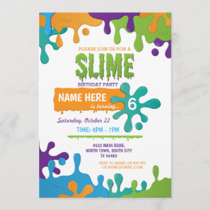 Personalised Slime Birthday Party Supplies