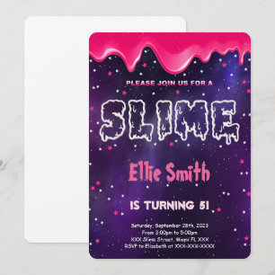 Slime Birthday Invitation