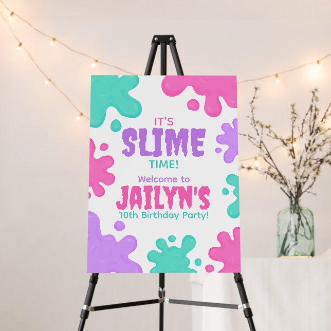 Slime Birthday Party Foam Board (In Situ (Stand))