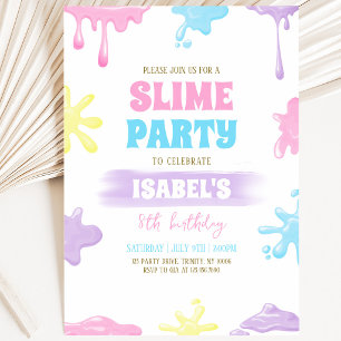 Slime Birthday Party Invitation