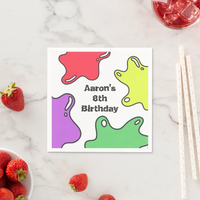 Slime Birthday Party Napkins (Insitu)