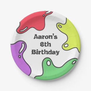 Slime Birthday Party Paper Plates