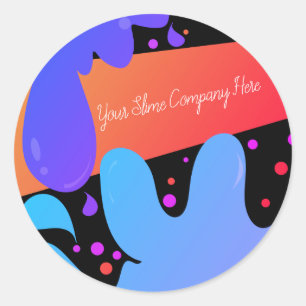 Slime Business Company Branding  Classic Round Sticker