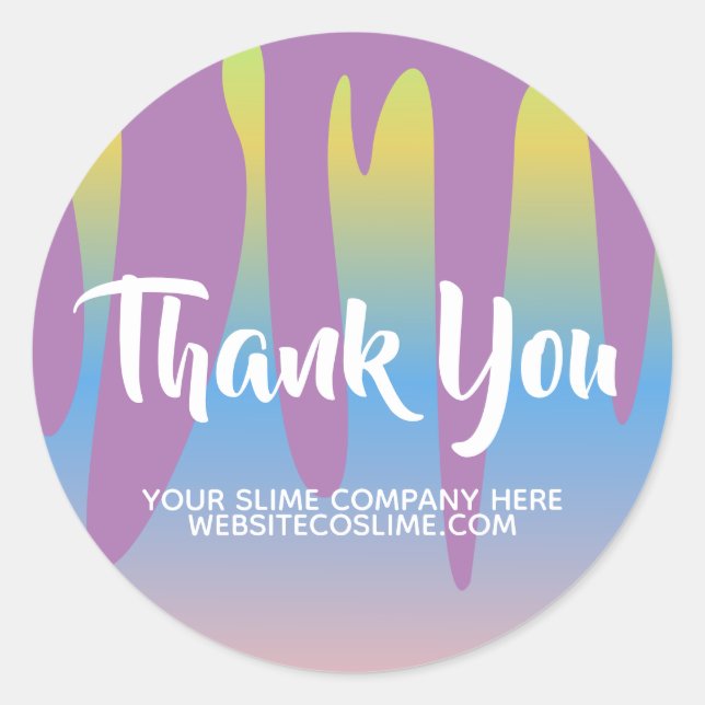 Slime  Business Company Branding Dripping Classic  Round Sticker (Front)