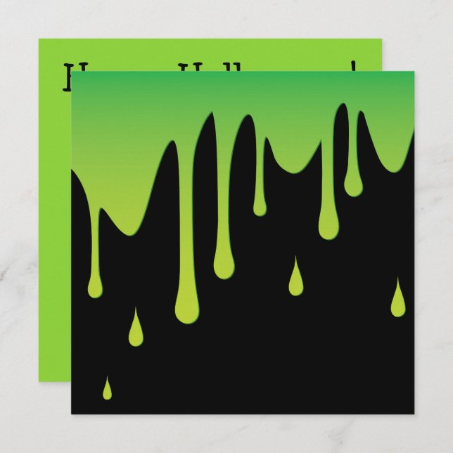 Slime dripping invitation (Front/Back)