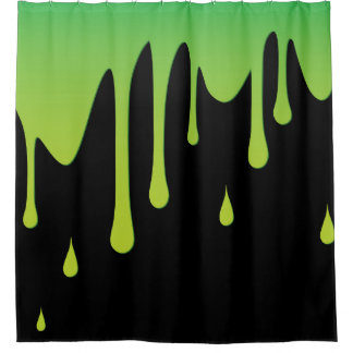 Slime dripping shower curtain
