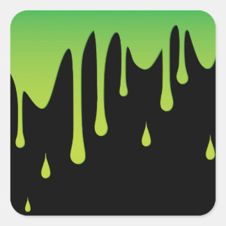 Slime dripping square sticker