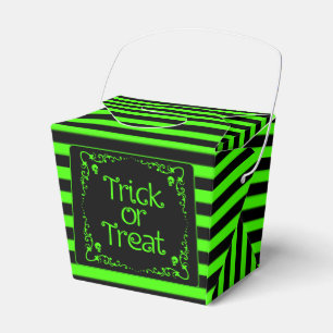 Slime Green Trick or Treat Favor Boxes