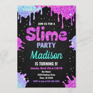 Slime701 Slime Invitation Instant Download Slime Invitations Slime Birthday Invites
