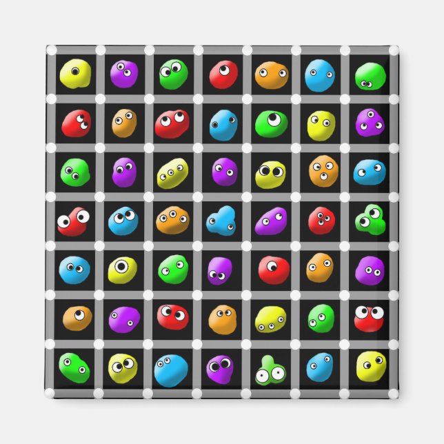 Slime Pop! Slime Grid Magnet (Front)