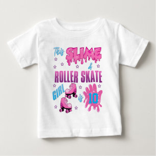 Slime Roller Skate Colorful Birthday Girl Custom T Baby T-Shirt